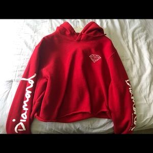 Diamond supply co. cropped hoodie
